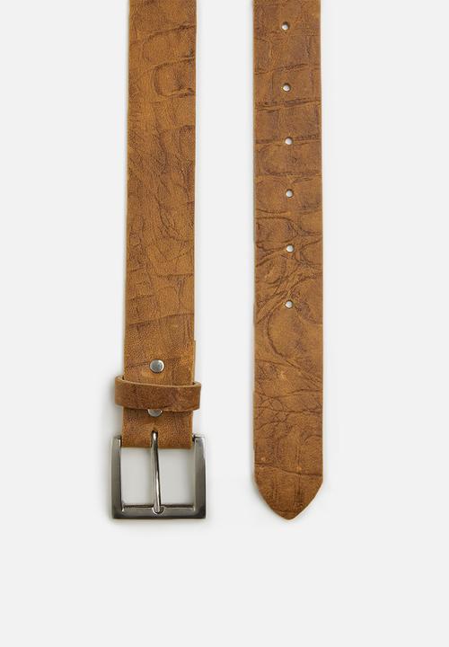 Superbalist - Abe leather belt - cognac