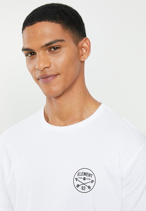 Element - Crossed short sleeve tee - white