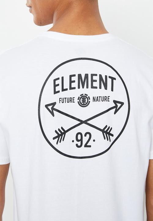 Element - Crossed short sleeve tee - white