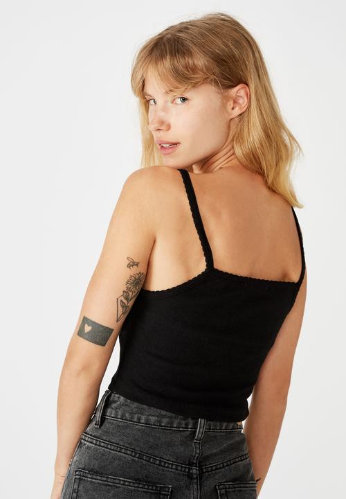 Cotton On - The johnny cami - black