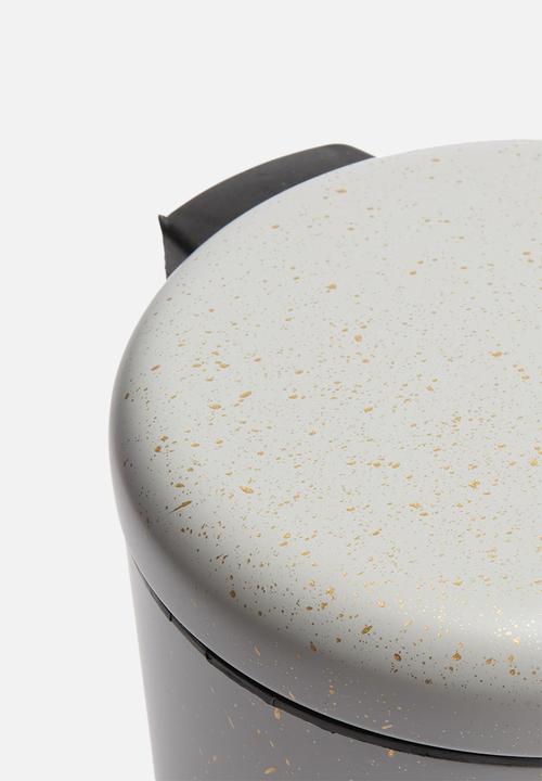 Bathroom Solutions - Speckle mini pedal bin 3L - grey