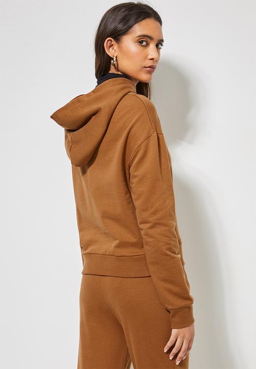 Superbalist - Crop hoodie - tobacco