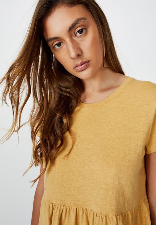Cotton On - Tina babydoll tshirt dress - new wheat marle