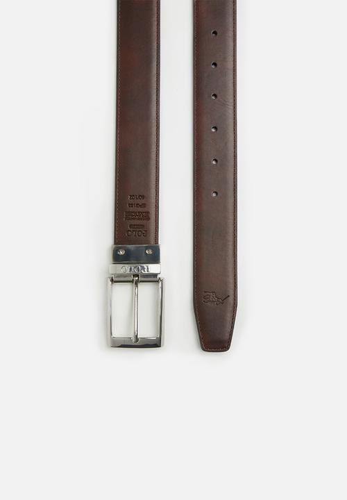 POLO - Lancaster reversible belt - black & brown 
