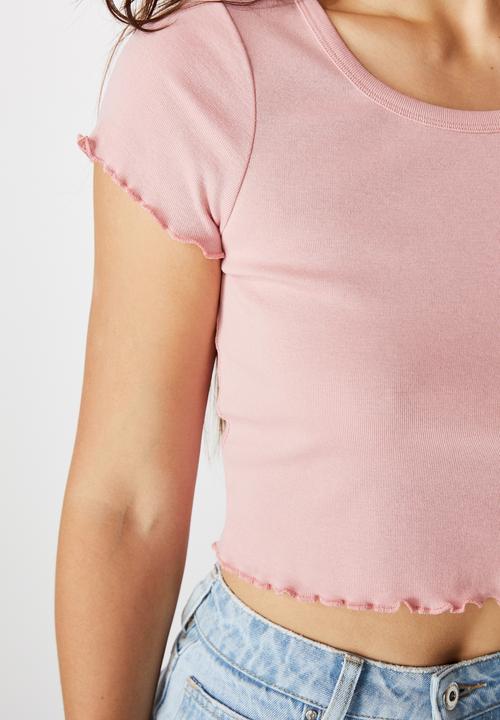 Cotton On - Turnback short sleeve top - rose musk