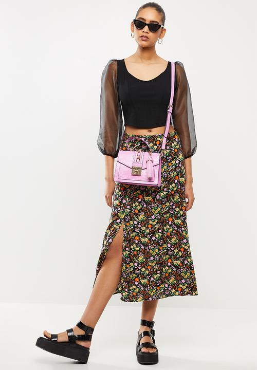 Blake - Combo crop top - black