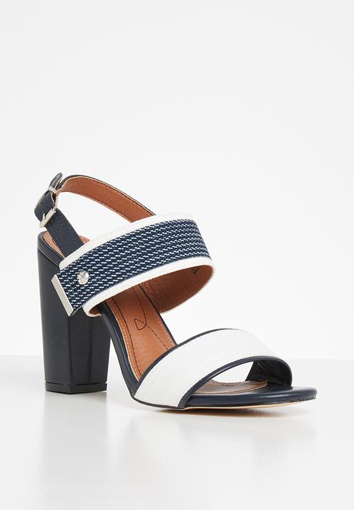Miss Black - Comoni heel - navy & white 