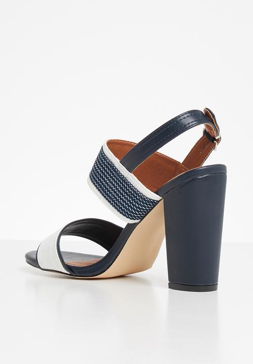 Miss Black - Comoni heel - navy & white 