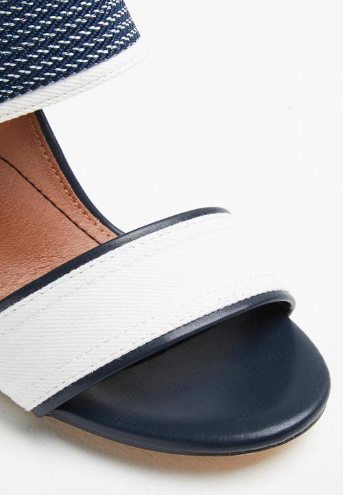 Miss Black - Comoni heel - navy & white 