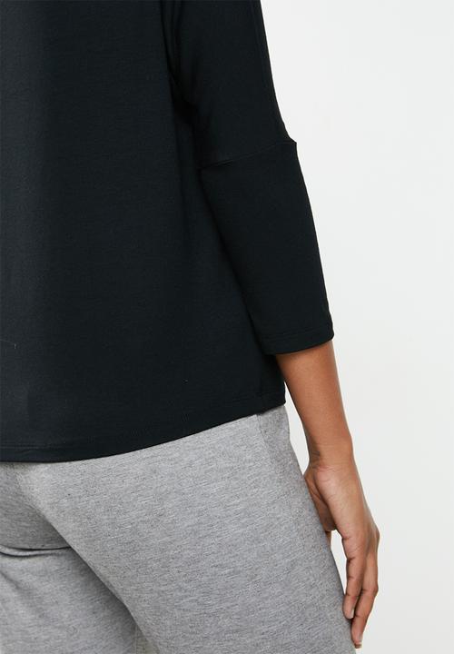 edit - Conscious Wide neck top - black