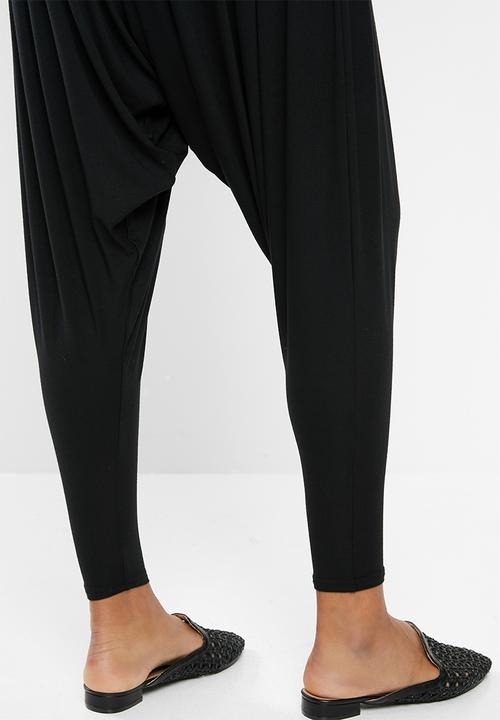 edit - Knit harem pant - black
