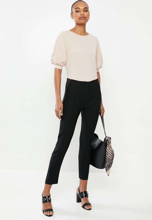 edit - Twin needle formal skinny jegging - black