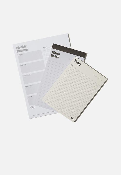 Typo - Notepad 3 pack - white and green