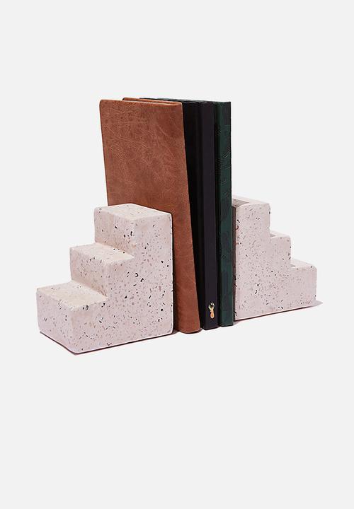 Typo - Cement bookends - purple