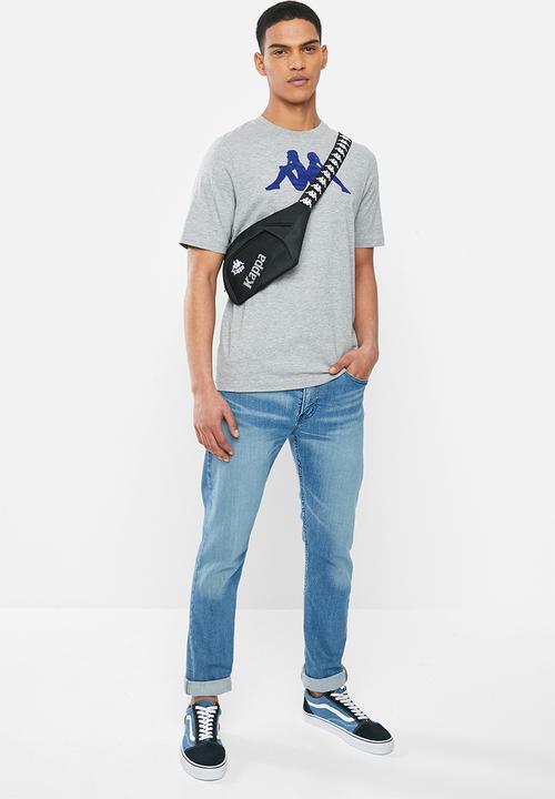 KAPPA - Authentic kimbelz 910 tee - grey & blue 