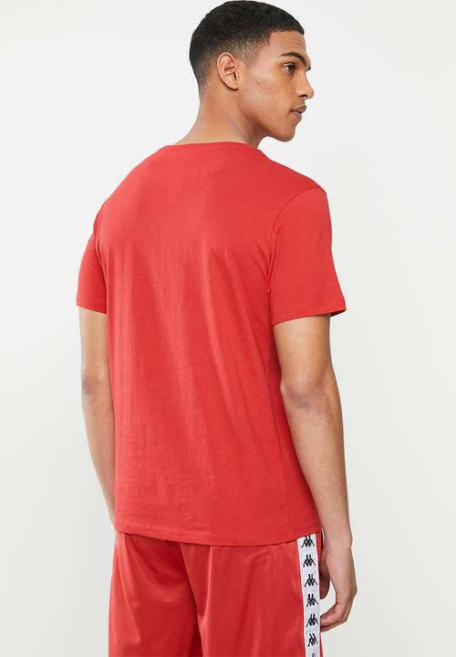 KAPPA - Authentic essor slim 984 tee - red & white 