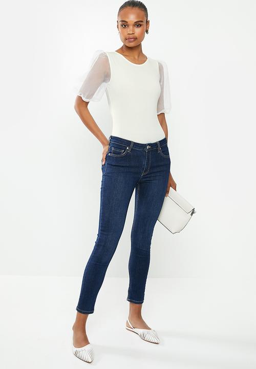 MILLA - Organza sleeve bodysuit - ivory