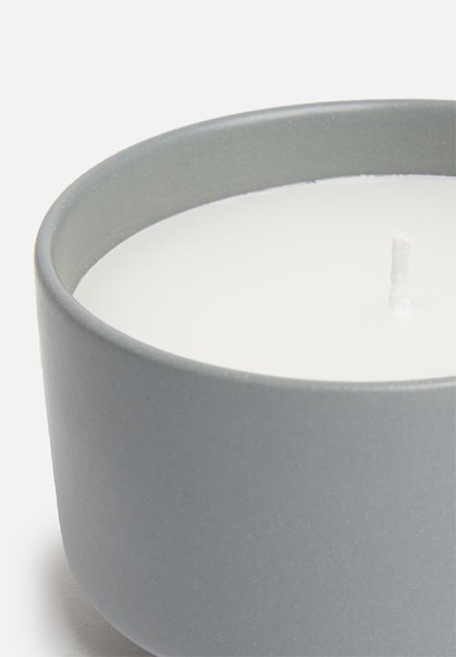 Urchin Art - Step canister candle - grey