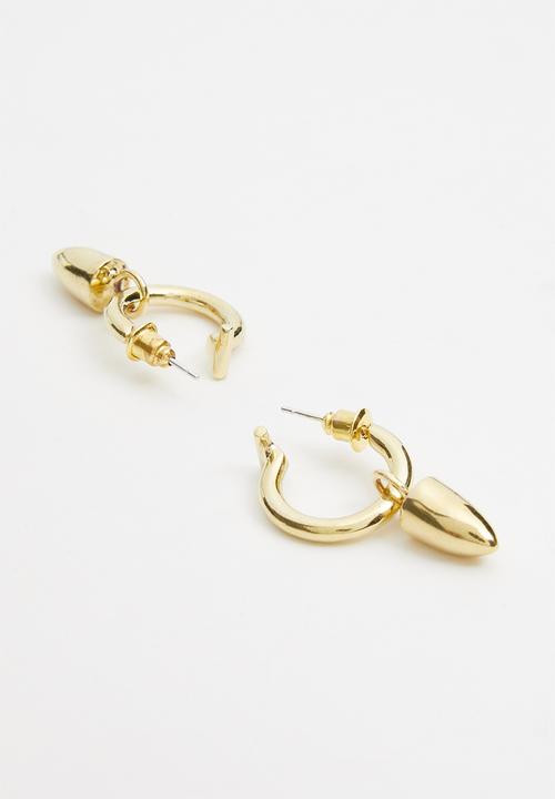 Matter of Fakt - Oasis bullet brass earrings - gold 
