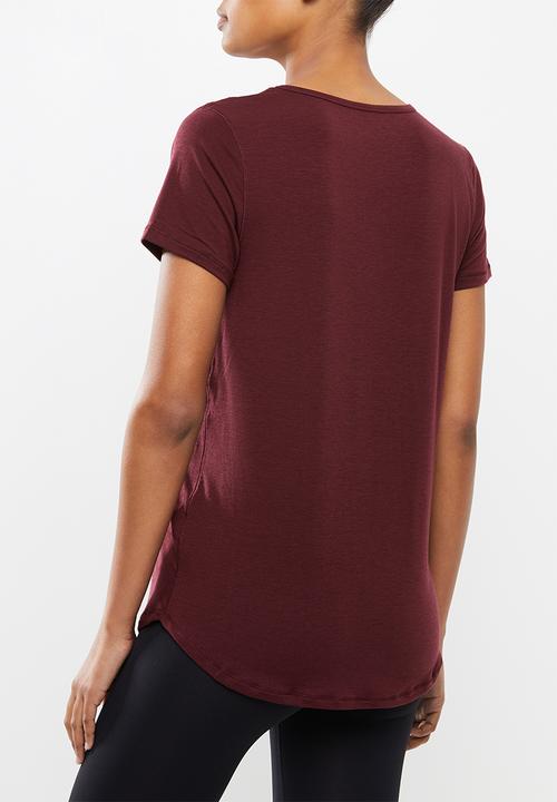 Cotton On - Maternity gym T-shirt - mulberry