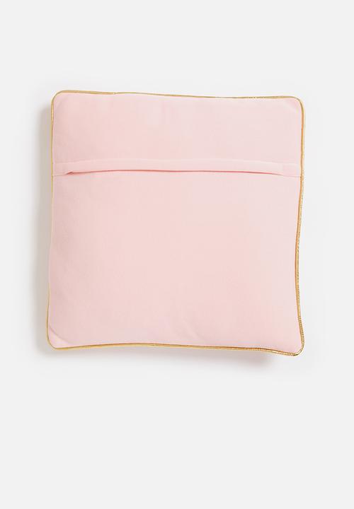 H&S - Glitter cushion - pink & gold