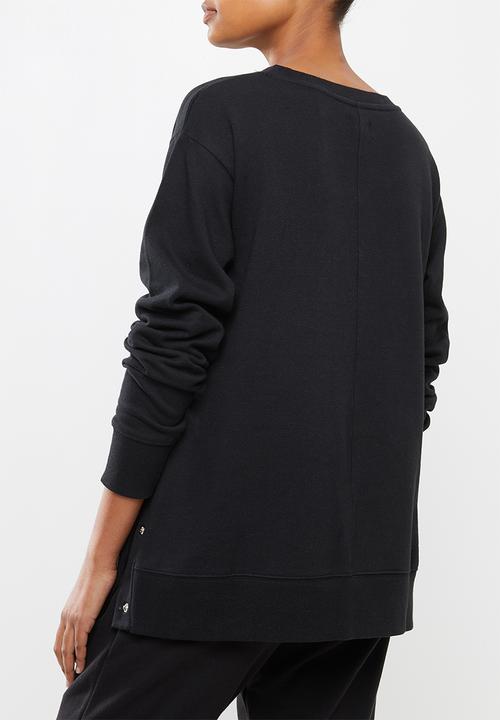 Cotton On - Maternity button side fleece - black