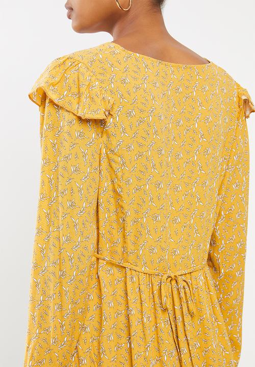 Cotton On - Maternity cross front babydoll dress - yellow