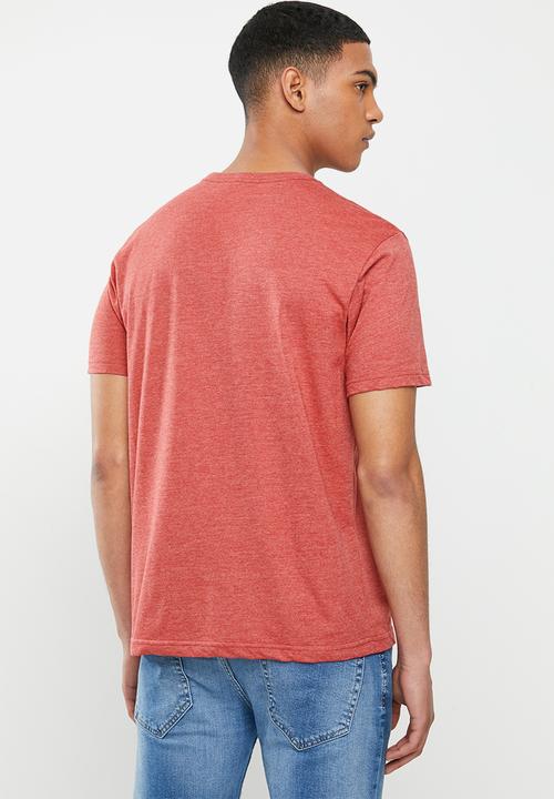 RVCA - Split pin short sleeve tee - oxblood heather