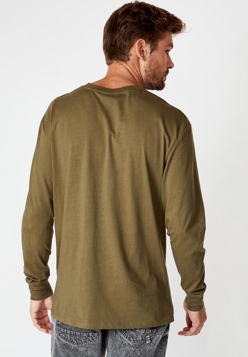 Cotton On - Tbar long sleeve tee - khaki