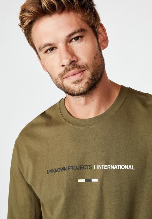 Cotton On - Tbar long sleeve tee - khaki
