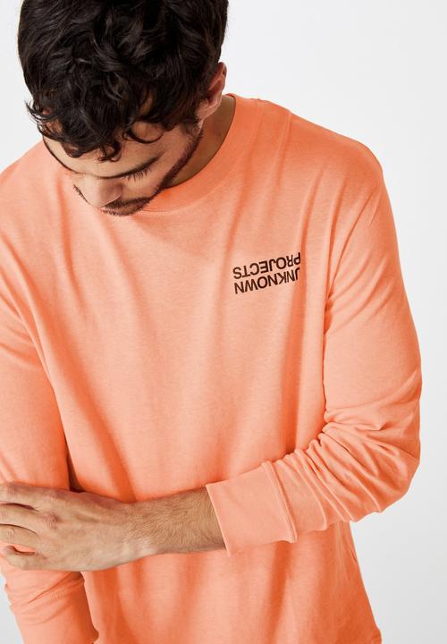 Cotton On - Tbar long sleeve tee - washed pink