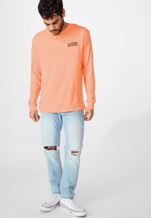 Cotton On - Tbar long sleeve tee - washed pink