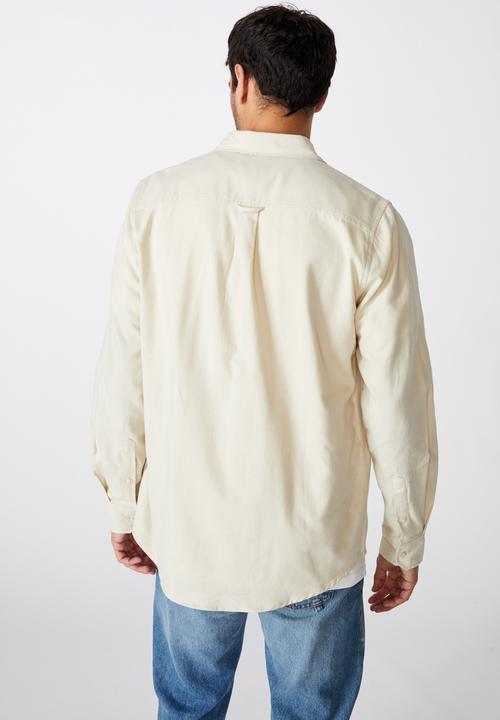 Cotton On - Rugged long sleeve shirt - ecru