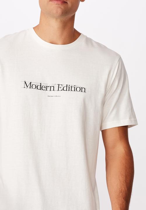 Cotton On - Tbar text T-shirt - vintage white