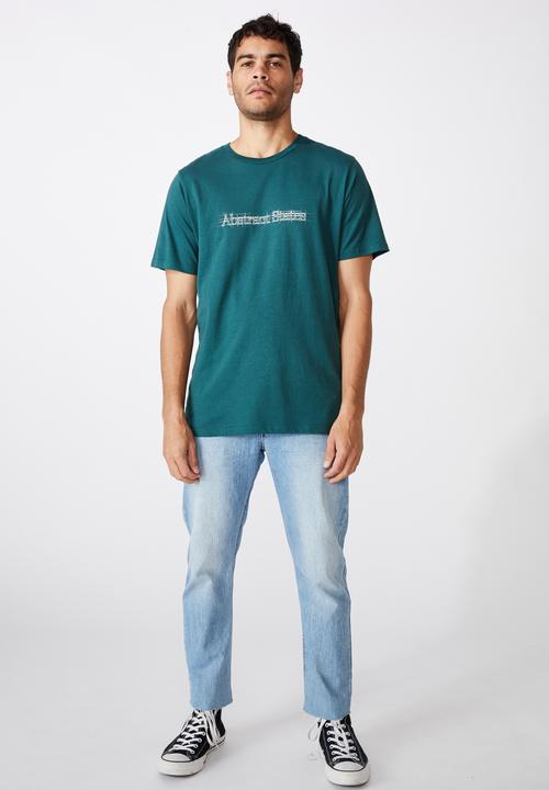 Cotton On - Tbar text T-shirt - teal