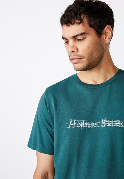 Cotton On - Tbar text T-shirt - teal