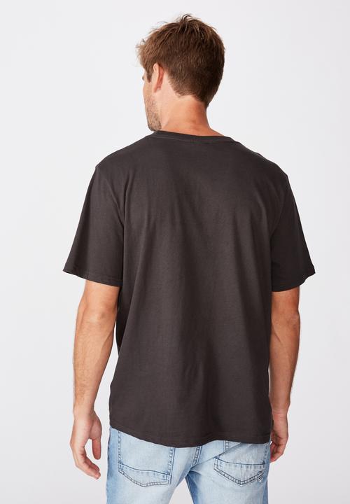 Cotton On - Tbar text T-shirt - washed black