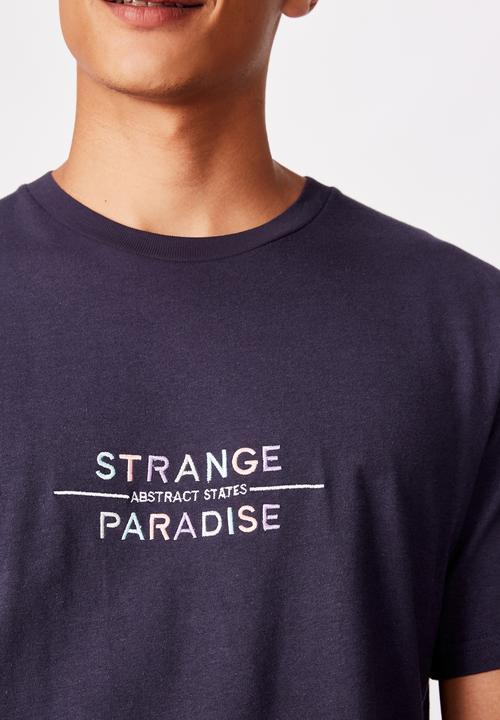 Cotton On - Tbar text T-shirt - navy 