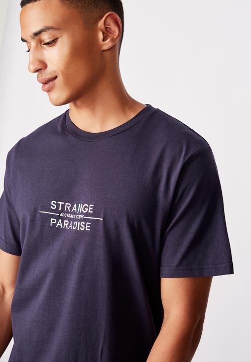 Cotton On - Tbar text T-shirt - navy 