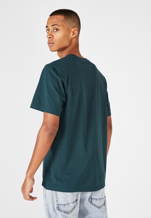Cotton On - Tbar text T-shirt - teal 