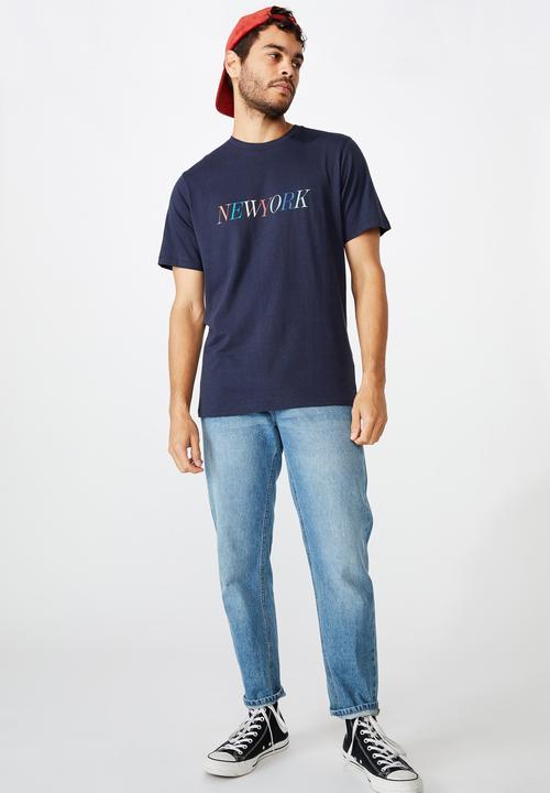 Cotton On - Tbar text T-shirt - navy 
