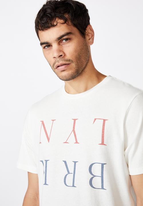 Cotton On - Tbar text T-shirt - vintage white