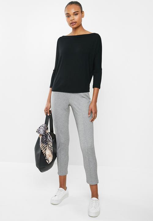 edit - Conscious Wide neck top - black