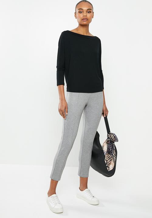 edit - Ponti pinched seam pull on pants - grey