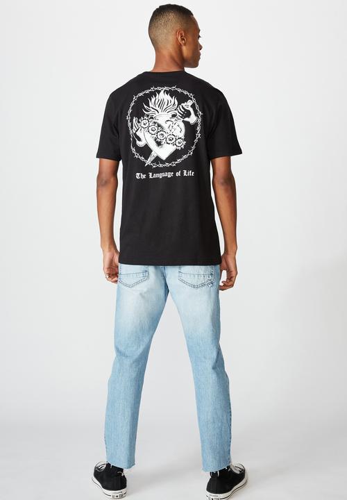 Cotton On - Tbar art T-shirt - black
