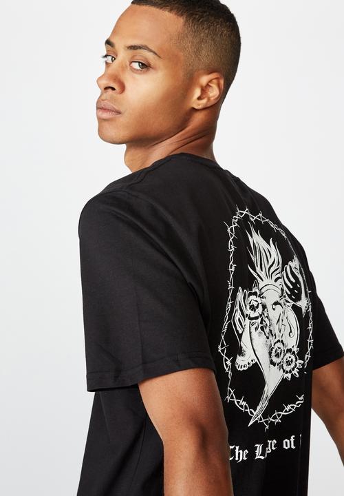 Cotton On - Tbar art T-shirt - black