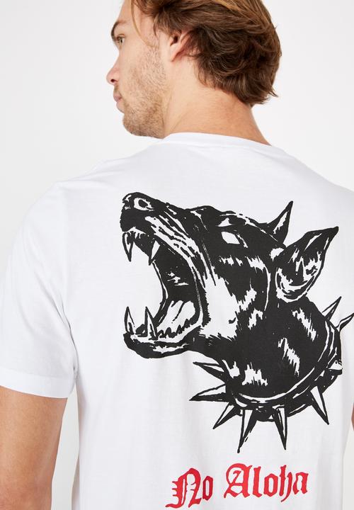 Cotton On - Tbar art T-shirt - white