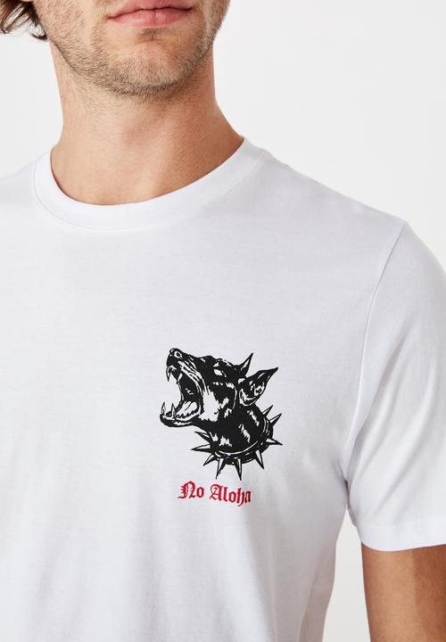 Cotton On - Tbar art T-shirt - white