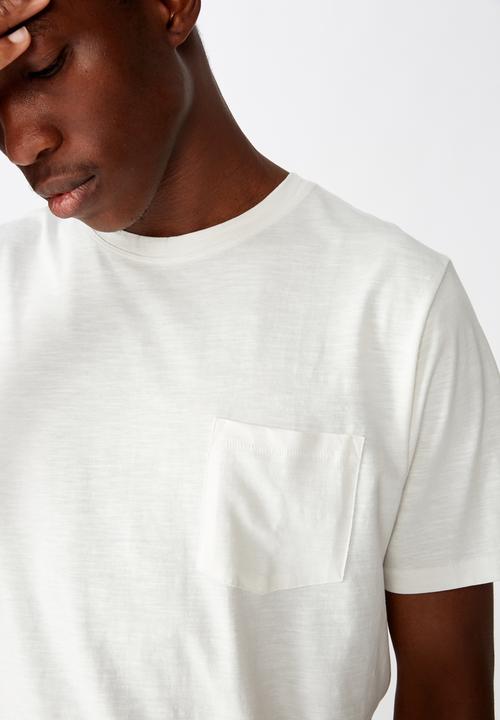 Cotton On - Slub crew neck tee - vintage white