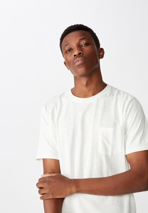 Cotton On - Slub crew neck tee - vintage white
